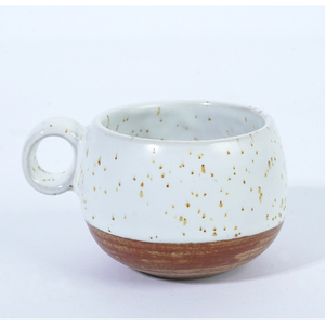 Taza de Terracota con Asa de Anillo Estilo Wabi-Sabi de 200 ml, Personalizada con Diseño Moteado, para Uso en Restaurantes, Hoteles y Cafeterías - Product Image 2