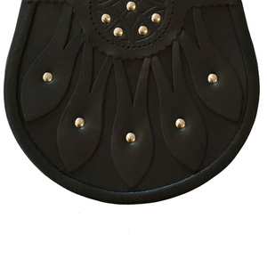 GNG IMPEX Kilt de tartán de lana hecho a mano para hombre, estilo semi-formal, con cierre de pasador, para uniforme de banda de pipes, con bolsa de piel y cuero - Product Image 4