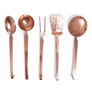 ชุดช้อนทองแดงสำหรับทำอาหาร 7 ชิ้น ขัดเงาอย่างดี อุปกรณ์ครัว - Product Image 6