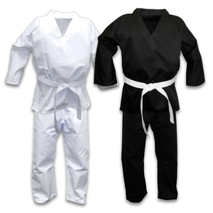 Latest Design 2026 Good Quality <b>Blank</b> Yellow Color Taekwondo Suit Dress 2pcs Karate Uniform For MMA Training BJJ Jiu Breathable - Product Image 3