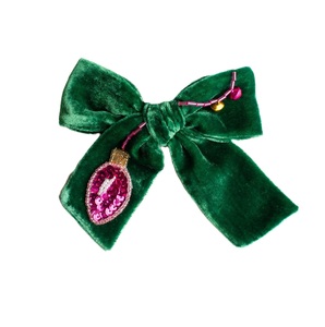 Charming Seed Beads Hair Bow Embroidery Soft Style Elegant <b>Beaded</b> Hair Bow Seed Beads Floral Design - Product Image 4