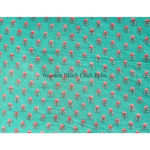 Tela de algodón transpirable y ligera con estampado floral, multicolor, hecha a mano en India, tela no tejida para bolsos y camisas. - Product Image 5