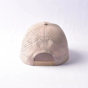 New Design Breathable Unisex 6-Panel Laser Cut <b>Baseball</b> <b>Cap</b> Custom Logo <b>Plain</b> Sports Hat with Street Style Dot Pattern - Product Image 6
