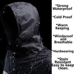 Ensemble imperméable pour homme avec logo personnalisé, veste et pantalon coupe-vent pour l'extérieur, fabricant OEM ODM - Product Image 3