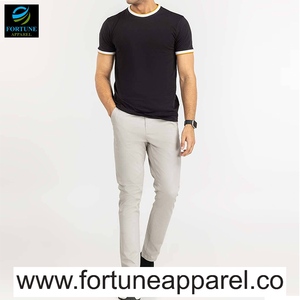 เสื้อยืดคอวีสั่งทำพิเศษ Fortune Apparel สำหรับผู้ชาย ผ้าฝ้าย 100% แขนสั้น ระบายอากาศได้ดี เป็นมิตรกับสิ่งแวดล้อม แห้งเร็ว เหมาะสำหรับออกกำลังกาย สีสันตามสั่ง - Product Image 5