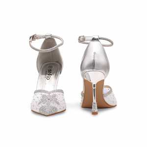 WN7441 Silver Court Pumps Zapatos Elegantes para Mujer - Product Image 2