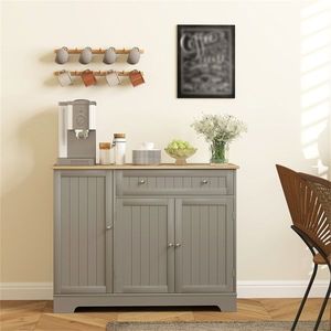 Mobile da Cucina in Legno Massello Stile Moderno, Armadio Multifunzionale con Pannelli in Compensato e Melamina, Arredamento per Soggiorno - Product Image 3