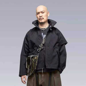 Waterproof <b>Techwear</b> <b>Jacket</b> Men's Tactical Windbreaker Functional Streetwear Cyberpunk Ninja Cargo <b>Jacket</b> with Multi-Pockets - Product Image 1
