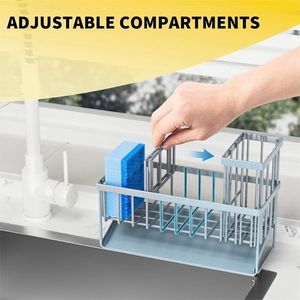 Organizzatore per Lavello con Portaspazzole e Portasponge in Acciaio Inox 304 Antiruggine, Soluzione di Stoccaggio per Dispenser di Sapone da Cucina - Product Image 4