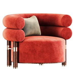 Sillón Individual Contemporáneo con Asiento Acolchado Confortable para Sala de Estar, Recepción de Hotel, Dormitorio y Oficina - Product Image 3