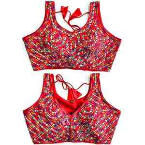 ฟอยล์เส้นไหมพร้อมกระจกสำหรับใส่เสื้อสีแดงน่าสนใจ - Product Image 1