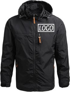 Veste coupe-vent à capuche pour homme, imperméable, imprimé cachemire, fermeture éclair intégrale, logo sur le devant, style streetwear décontracté, vêtement d'extérieur pour l'hiver - Product Image 1