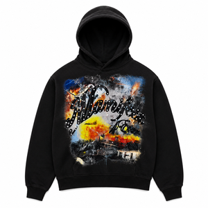 Sweat à capuche personnalisé en molleton 100 % coton épais 450 GSM, imprimé en relief, coupe classique, streetwear d'hiver, service OEM - Product Image 3