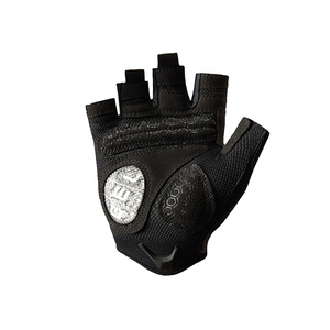 Gants de musculation pour hommes à demi-doigts avec paume en cuir renforcée - Product Image 3