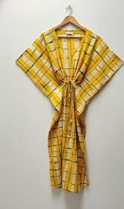 ขายส่งเสื้อคลุมยาวสไตล์โบฮีเมียนย้อมสีแบบทำมือ TheFabira สำหรับผู้หญิง แขนยาว คอวี ผ้าฝ้าย 100% เป็นมิตรกับสิ่งแวดล้อม ทรงหลวม - Product Image 2