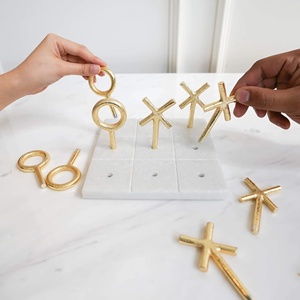 Escultura DE JUEGOS DE Tic Tac Toe para decoración para sala de estar, escultura de juegos de Tic Tac Toe de mármol de alta calidad para mesa - Product Image 2