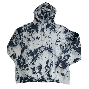 Sudadera con capucha de algodón grueso con efecto tie-dye estilo urbano, lavado vintage, oversize, de fabricante - Product Image 1