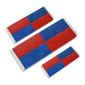 Barras Magnéticas de Acero Cromado de Precisión con Secciones Pintadas en Dos Colores, Rojo/Azul, Personalizables OEM, 1 Año de Garantía - Product Image 2
