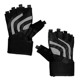 HANDSCHUHE INDUSTRIES New Design PU Fingerless Weight Lifting <b>Gloves</b> Adjustable Wrist Strap Buckle Closure Sports Unisex Gym - Product Image 3