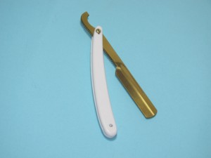 Black Gold Powder Plasma Stainless Steel Barber Razor Holder Turkish Blade Straight <b>Edge</b> Foldable Knife Face Bikini Male - Product Image 4