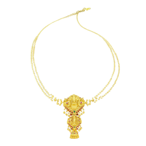 Fine Body Chain with Golden Bead and Temple Jada Billai - Product Image 2