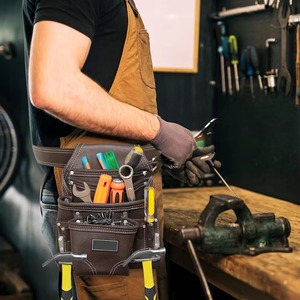 Professional Best Quality <b>Tool</b> Bag With Belt for Sale Premium Quality Men's PU <b>Leather</b> <b>Tool</b> Kit Belts - Product Image 4