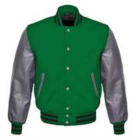 Blouson universitaire pour homme en toile épaisse imprimée, avec fermeture à boutons, design tendance