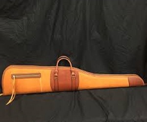 Bolsa de Transporte Larga de Cuero Genuino para Equipo de Caza al Aire Libre, Estuche con Correa Ajustable y Asa para Viajes - Product Image 3