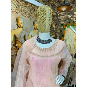 Conjunto de Fiesta Elegante para Mujer con Top, Pantalón y Dupatta - Product Image 5