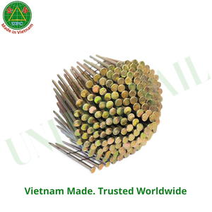 ตะปูเหล็กอุตสาหกรรมขนาด 2.5x50 มม. แบบม้วน หัวเรียบ/หัวเกลียว/หัววงแหวน หัวแบน/หัวลายตาราง ชุบสังกะสีเหลืองโครเมต สำหรับทำพาเลท - Product Image 2