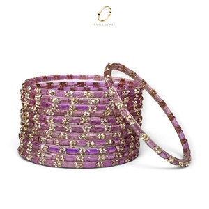 Bracelets en verre vert goutte de pluie de Kasmir au design de créateur, avec cristaux de zircon, pour femmes, bijoux de mode indiens pour mariage, vente en gros au prix le plus bas - Product Image 2