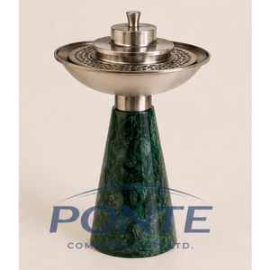 Quemador de Incienso Clásico de Mármol Verde Natural, Porta Incienso Árabe para Decoración del Hogar, Mabkhara para Oud e Incienso Aromático - Product Image 1