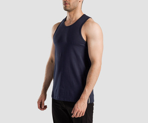 Summer Solid Color Sleeveless Tank <b>Top</b> Loose Men's Women's Customized Logo Printing Cotton/Polyester <b>Thermal</b> Breathable Gym - Product Image 2