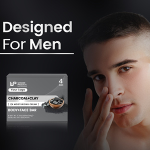 สบู่บำรุงผิวหน้าและผิวกายสำหรับผู้ชาย สูตรถ่านและดินเหนียว 4 ออนซ์ 4 ก้อน ขายดี รับผลิตแบบ OEM/ODM เพื่อผิวสุขภาพดีขึ้น เรียบเนียนขึ้น รับผลิตแบรนด์ส่วนตัว - Product Image 5