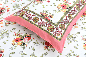 Drap plat en coton imprimé de Jaipur, 200 fils, toutes saisons, écologique, doux pour la peau, taille complète - Product Image 2