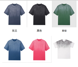 เสื้อยืดแฟชั่นใหม่ ทรงหลวม ผ้าคอตตอน 100% สไตล์วินเทจ พิมพ์ลายโลโก้ได้ตามต้องการ เสื้อยืดผู้ชายทรงเรโทร 250gsm แบบทำสีซีด ทรงโอเวอร์ไซส์ - Product Image 2