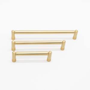 Poignées en laiton massif de qualité supérieure, finition brossée, pour armoires de cuisine et de salle de bain, tiroirs de commodes et penderies - Product Image 3