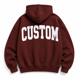 Custom Women's Oversized Pullover <b>Hoodie</b> With <b>Large</b> Letter Print Drop Shoulder Design Unisex Streetwear Sweatshirt - Product Image 4