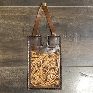 OEM Diseño Regalo de Boda Minimalista Real Genuino Mano Tooled Cuero Etiqueta Personalizada para Viajar Viaje Logotipo Impreso Etiqueta de Equipaje - Product Image 5