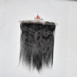 Extensions de cheveux humains 100% Remy, ondulés profonds, couleur naturelle noire, 13*4 Frontal, 100g, faciles à appliquer - Product Image 5