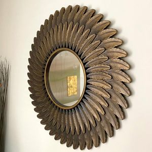 Modern Sunburst Large <b>Wall</b> <b>Mirror</b> <b>Round</b> Handmade Decorative Metal Framed <b>Mirror</b> for Living Room Bedroom Entryway - Product Image 5