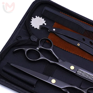 Professional Hairdressing Scissors <b>Set</b> With Thinning Shears And Combs Stainless Steel Tools For <b>Barbers</b> And Stylists - Product Image 4