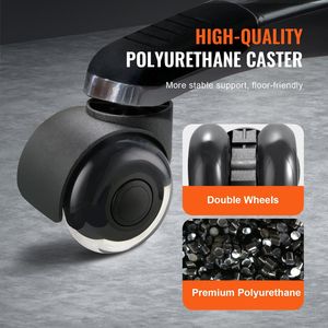 ล้อเก้าอี้สำนักงานแบบหนาพิเศษ 5 ชิ้น ขนาด 2 นิ้ว ใช้ได้กับพื้นไม้เนื้อแข็งและพรม เหมาะสำหรับเฟอร์นิเจอร์โต๊ะคอมพิวเตอร์และเกมมิ่ง - Product Image 3