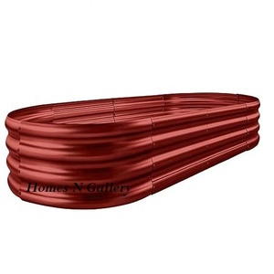 High Quality New Metal Galvanized Garden oval shape <b>Raised</b> bed kit <b>planter</b> box for fruits & plant guard bed kit from India - Product Image 5
