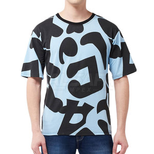T-shirts à épaules tombantes pour hommes, impression par sublimation, service OEM, vêtements de mode - Product Image 1