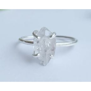 Geometric Natural Black Tourmaline Stone <b>925</b> <b>Silver</b> <b>Ring</b> Prong Setting Minimalist Unisex Everyday Wear - Product Image 3