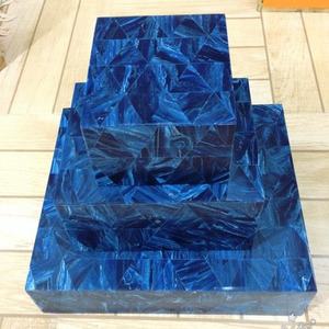 Boîtes tendance en résine osseuse avec incrustations de laiton – Magnifiques boîtes de rangement pour bijoux - Product Image 1