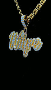 Gold Plated Personalized Cursive <b>Name</b> <b>Pendant</b> <b>Necklace</b> Trendy Iced Out Moissanite With 925 Silver Diamond Jewelry <b>Pendant</b> - Product Image 3