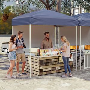 6 X 4 FT Easy Setup Folding Pop up <b>Tent</b> Outdoor Sun Shelter with 1 Half Sidewall for <b>Canopy</b> Use - Product Image 3