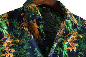 Camisa Hawaiana de Verano para Hombre OEM, Corte Regular, Manga Corta, Poliéster, Estampado Informal, Tejido de Punto con Estampado Digital, Transpirable - Product Image 3